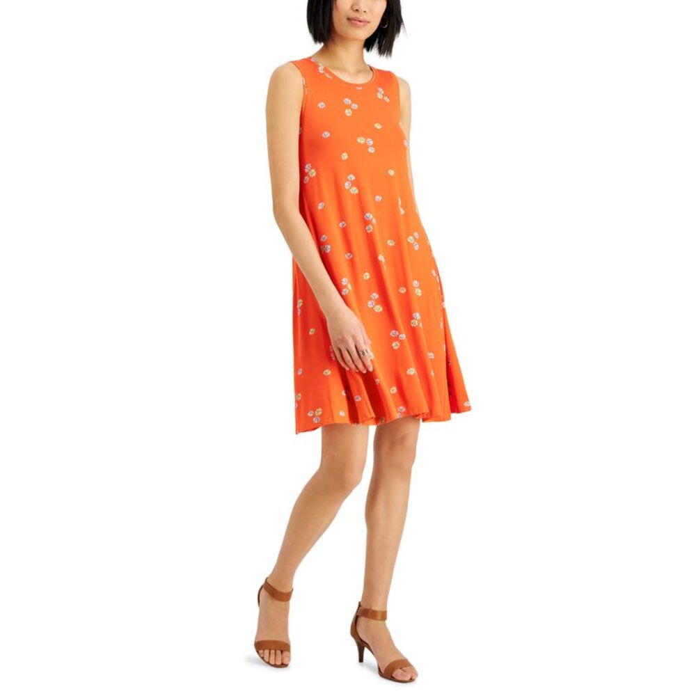 Style & Co Printed Knit Tank Dress